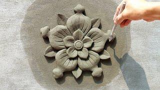 Steps to apply the flower bas-relief in fancy and beautiful ways