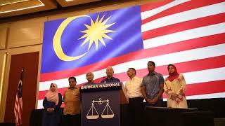 Malaysia GE14: Najib Razak speaking at Barisan Nasional press conference