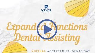 Expanded Functions Dental Assisting (EFDA) at Manor College - with Jaime Simpson, Director