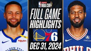 WARRIORS vs 76ERS FULL GAME HIGHLIGHTS DECEMBER 31, 2024 NBA FULL GAME HIGHLIGHTS TODAY 2K25