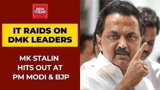 MK Stalin Hits Out At BJP And PM Modi Over IT Raids, DMK Alleges Political Vendetta Ahead Of Polls