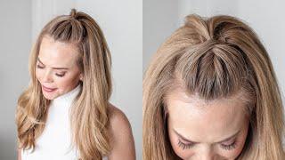 HAIR HACK  EASY HALFUP ELASTIC HAIRSTYLE