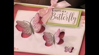 Subscription Box #12 - Stamp and Die Floral Box - Butterfly Card