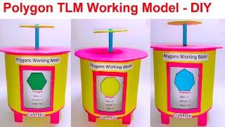 polygon working model (maths TLM model ) science project | craftpiller @howtofunda