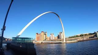 Millennium & other bridges on river Tyne, Newcastle, England