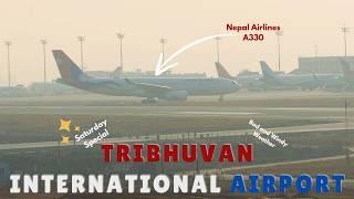 Pollution & Plane Spotting at Tribhuvan Airport! | Nepal Airlines A330, Qatar Airways & Go-Around