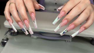 Acrylic Nails | Chrome French Tip | Giveaway