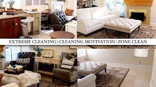 LIVING ROOM DEEP CLEAN | EXTREME CLEANING MOTIVATION