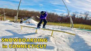 Snowboarding POWDER RIDGE Connecticut Opening Day 2023!