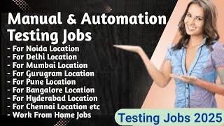 Software testing Jobs 2025 | Manual & Automation Testing | Fresher & Experience Jobs | Tech Bharat