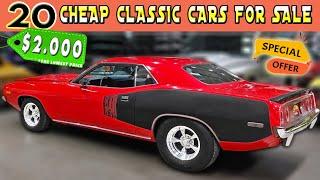 20 Classic Cars Up for Sale cheaply by Owners !! Finding Legendary Rides For You !!