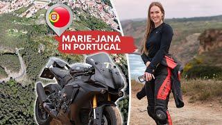 Marie-Jana mit dem Motorrad auf Portugals kurvenreichster Straße  | calimoto