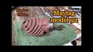 Maytag model 92 hit and miss engine Piston Install fifteen