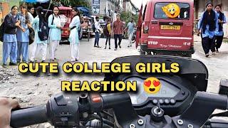 Cute College Girl Reaction  | Girls Reaction ️ | Finnally Ek Ko Propose Kar Diya Aj 