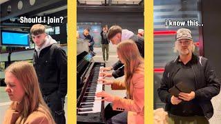 Interstellar piano at the train station. Two pianists! Dasha Piano