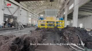 A Real Solution for Pyrolysis Tyre Steel Wire Bundles Shredding and Cleaning - Shredwell Shredder