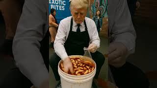 The President’s New Job Worm Vendor ️ #ai #food #aiart #streetfood #eating #foodie #ytshorts