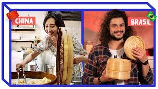 O TRADICIONAL PÃO CHINÊS | Comidas da China | Mohamad Hindi feat Luana em Pequim