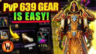 How to Get FULL 639 PvP ilvl GEAR & Tier SET FAST | The War Within Gearing GUIDE