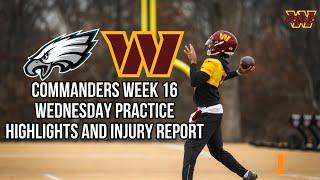 Commanders Week 16 Wednesday Practice Highlights and Injury Report. Jonathan Allen Back at Practice