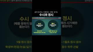 수시와 정시(용어 몰라도 이해되는 대입-1편) #수시 #정시