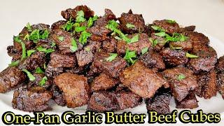 One-Pan Garlic Butter Beef Cubes - A Flavor Packed Dinner In No Time - Keto & Low-Carb Friendly