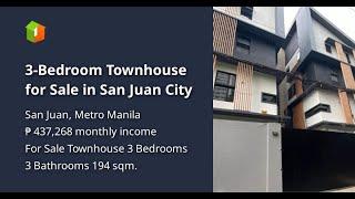 3-Bedroom Townhouse for Sale in San Juan City