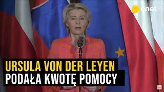 Briefing prasowy premiera Donalda Tuska, Ursuli von der Leyen i premierów Czech i Słowacji