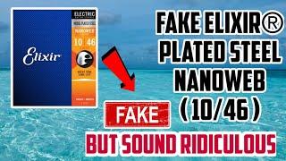 Fake Elixir® Plated Steel NANOWEB ( 10/46 ) Installed On My Guitar | Full Installation + Review