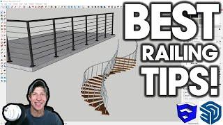 The BEST TIPS for Modeling RAILINGS in SketchUp!