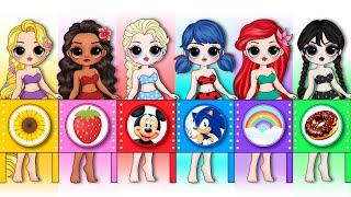 NEW Fashions for Disney Princess, Wednesday & Ladybug | DIY Paper Dolls Fashion