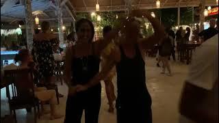 Bruce dances Salsa with Simone at CP Lounge for the Ubud Studio anniversary 12-2020