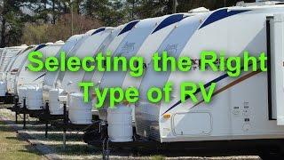 RV 101® - Selecting the Right Type of RV