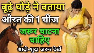 घोड़े ने बतायाऔरत की 1 चीज़ जरुर चाटना चाहिए, औरत हो जातीं है खुश शादीशुदा लोग जरूर देखना