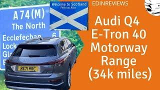 Audi Q4 E-Tron 40 - real Motorway range at 34k miles