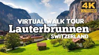 4K VIRTUAL WALK TOUR - Swiss Alps Village of Lauterbrunnen