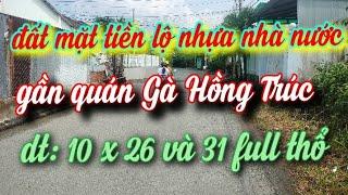 MS 556 đất mặt tiền lộ nhựa nhà nước phường 5 thành phố Trà Vinh, tổng diện tích 284,4 m vuông