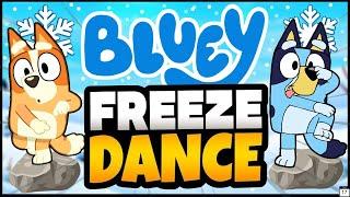 BLUEY ️FREEZE DANCE ️ WINTER BRAIN BREAK ️ THE FLOOR IS LAVA ️ JUST DANCE ️DANNY GO!