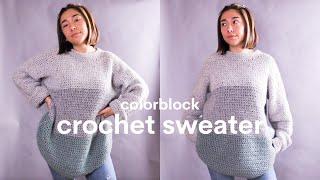 basic crochet sweater | easy crochet oversized sweater tutorial