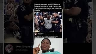 Disgusting Scene in at the AT&T Stadium in Dallas as security forced a cowboy fan #cowboys #dallas