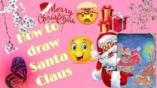 How to draw Santa Claus with ( oilpastelcolors )Tutorials #wingsberryarts #oilpastecolors