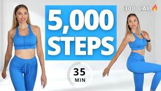  Fast 5000 Steps in 35 min Walking Workout  Burn 300 cal