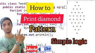 How to print diamond pattern in Java