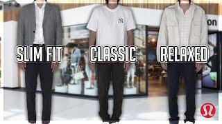 Lululemon Commission Men's Pant Review | Slim fit vs Classic fit vs Relaxed fit