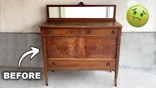 Restoring the NASTIEST piece of furniture I've ever worked on