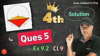 Question 5 Exercise 9.2 Class 9  Auto-dubbed in Eng  Circles | Solved | NCERT Maths CBSE board