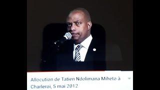 Commémoration à Charleroi du génocide des Tutsi: Allocution de Tatien Ndolimana Miheto, 5 mai 2012