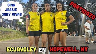 PARTIDAZO DE ECUAVOLEY EN HOPEWELL,NY|Gina-Jessie-Gaby Vivas Vs Trio de Manuel️ Full Accion