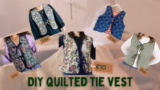 SEW A QUILTED TIE VEST WITH ME // Easy Beginner Sewing Project