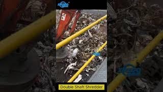 Double shaft shredder for scrap metal.metal recycling machine.#scrapshredder #shredder